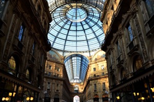 Nadia Mikushova. Inside Vittorio Emanuele II Gallery shopping mall.