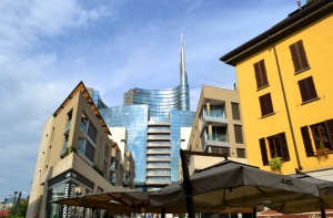 Nadia Mikushova. A view from the Corso Como to the Porta Nuova quarter in Milan.