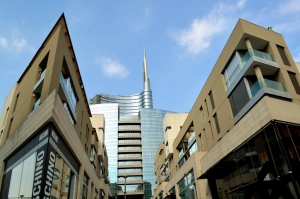 Nadia Mikushova. A view to the Porta Nuova business centre in Milan.
